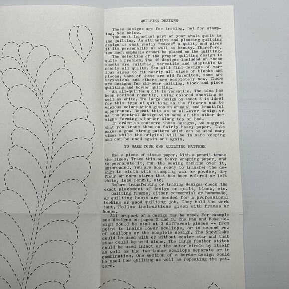 Vintage Aunt Martha's Traceable Quilting Design #3366 - Picture 2 of 5